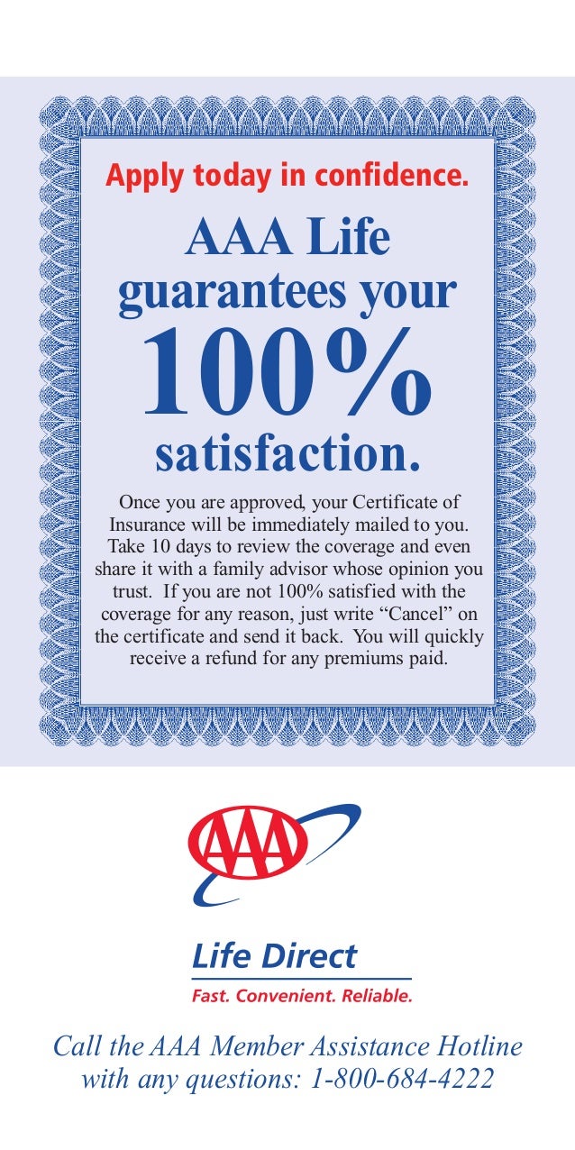 AAA Life Insurance Direct Mail