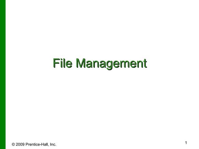 File management ppt | PPT | Operating Systems | Computer Software and ...