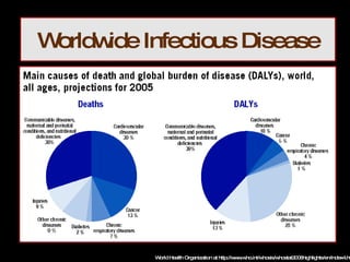 Worldwide Infectious Disease World Health Organization at http://www.who.int/whosis/whostat2006highlights/en/index4.html 