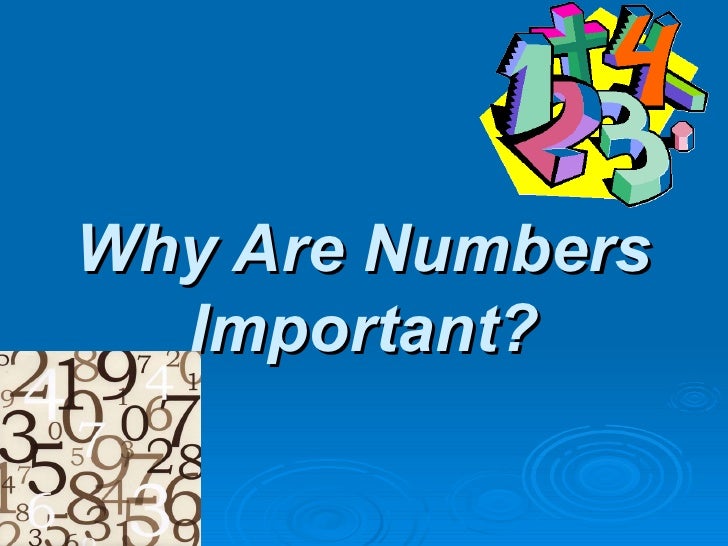 The importance of numbers