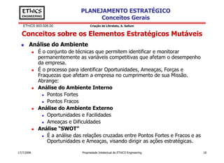 Conceitos Gerais sobre Planejamento Estratégico