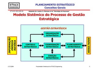 Conceitos Gerais sobre Planejamento Estratégico