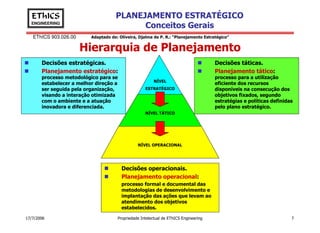 Conceitos Gerais sobre Planejamento Estratégico