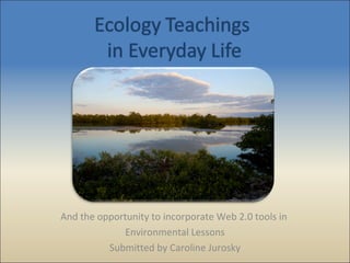 And the opportunity to incorporate Web 2.0 tools in  Environmental Lessons Submitted by Caroline Jurosky 