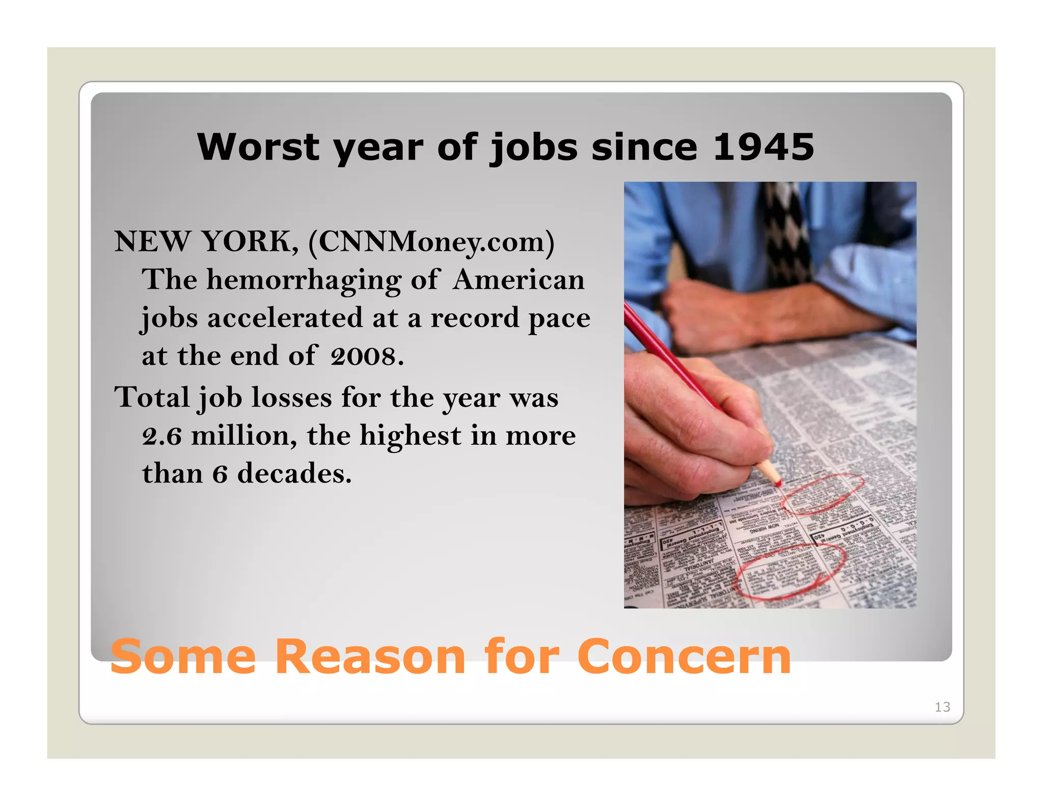 Economic Concerns Slide Show 2 09