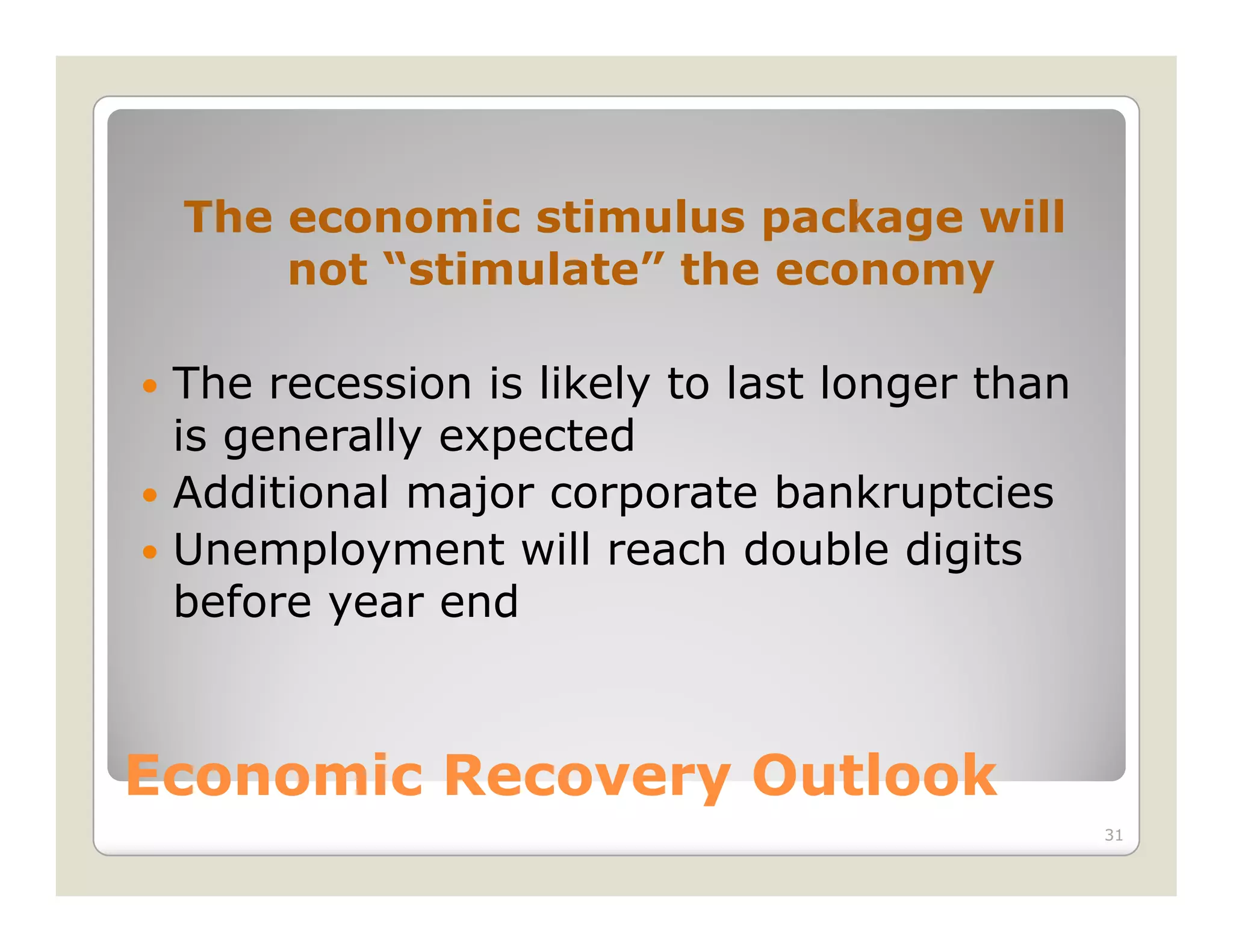 Economic Concerns Slide Show 2 09