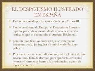 El siglo XVIII en España: el reformismo borbónico