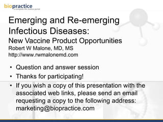 Emerging And Re Emerging Infectious Disease Vaccines 09 Dec08 Final
