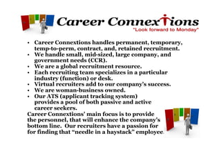 Employer Presentation For Career Connextions