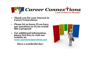 Employer Presentation For Career Connextions