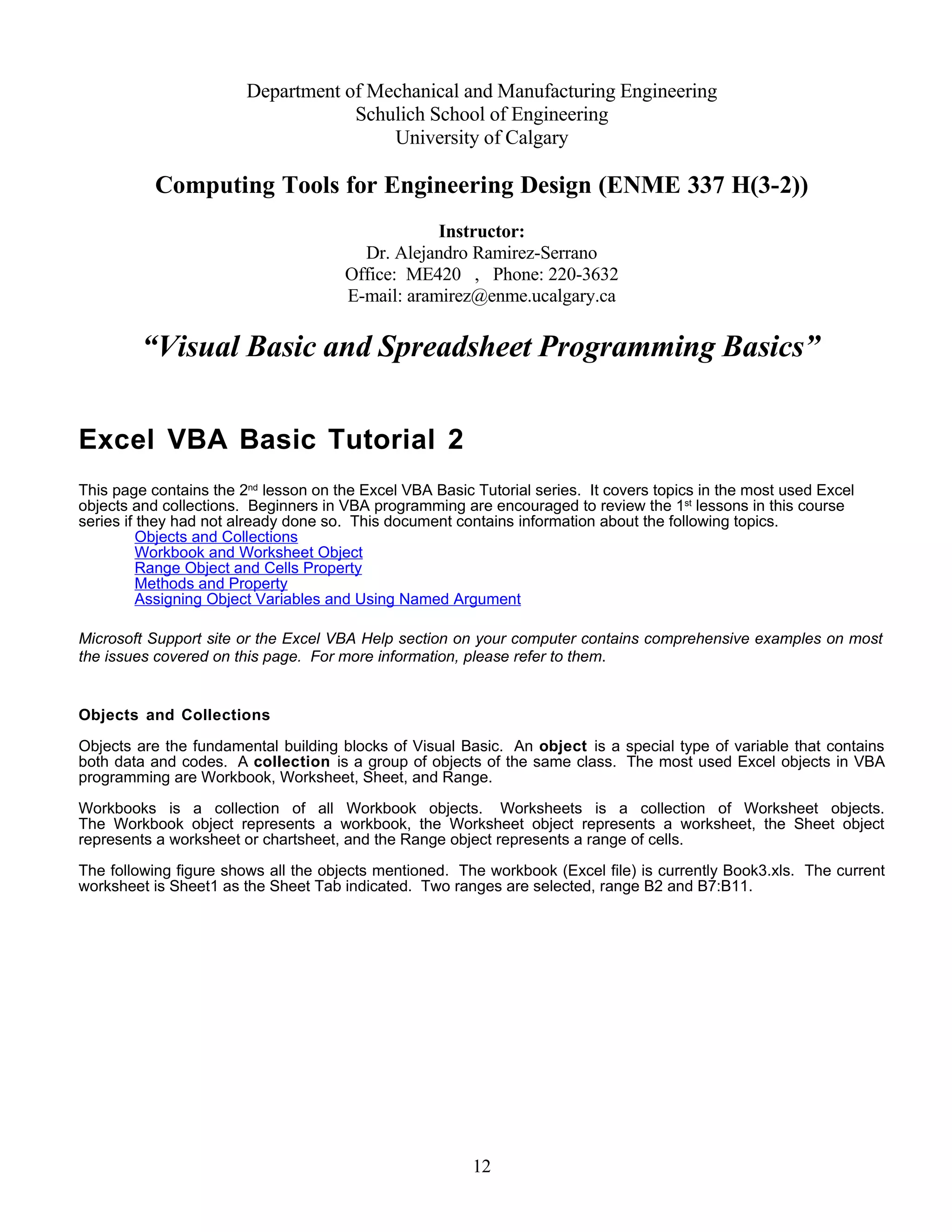 Excel Vba Basic Tutorial 1