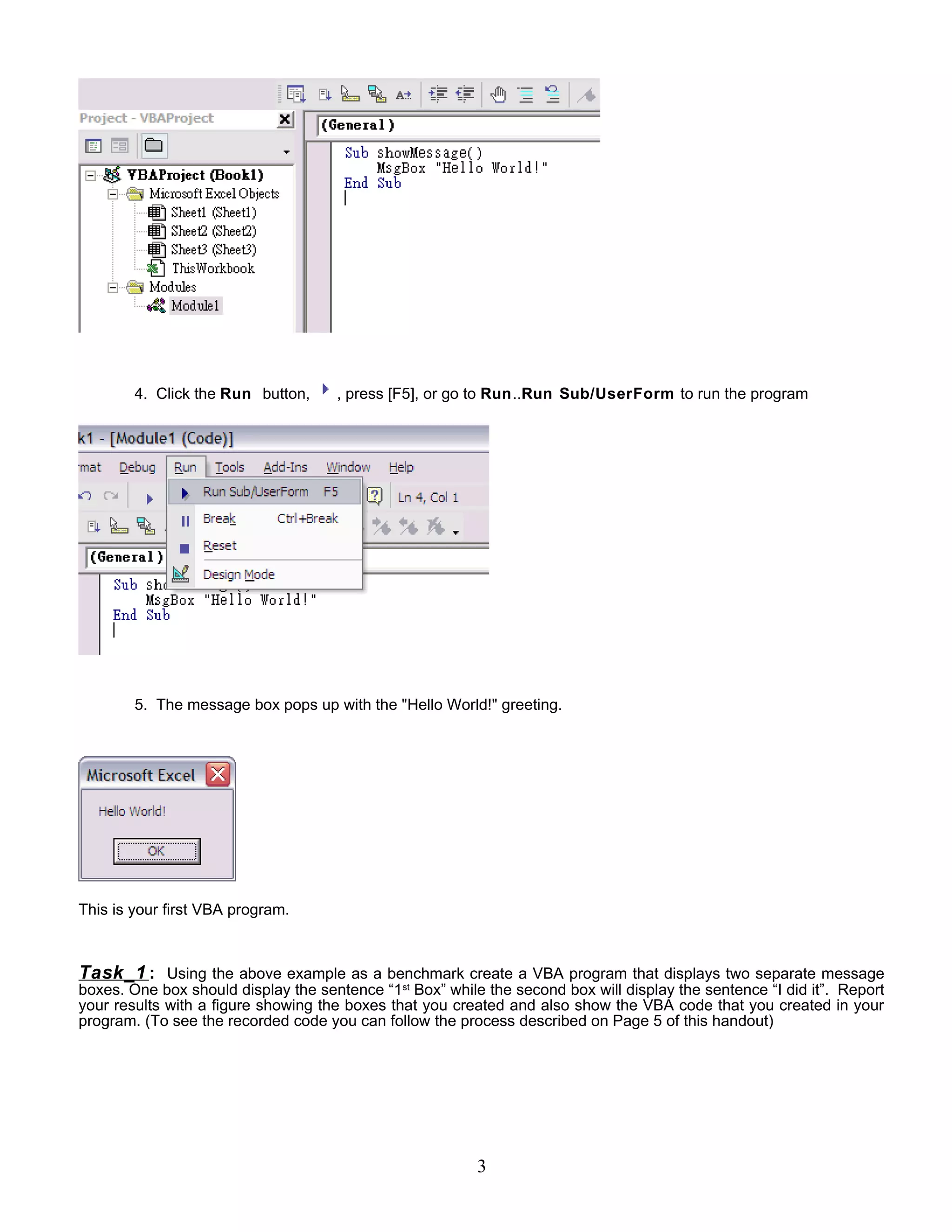 Excel Vba Basic Tutorial 1