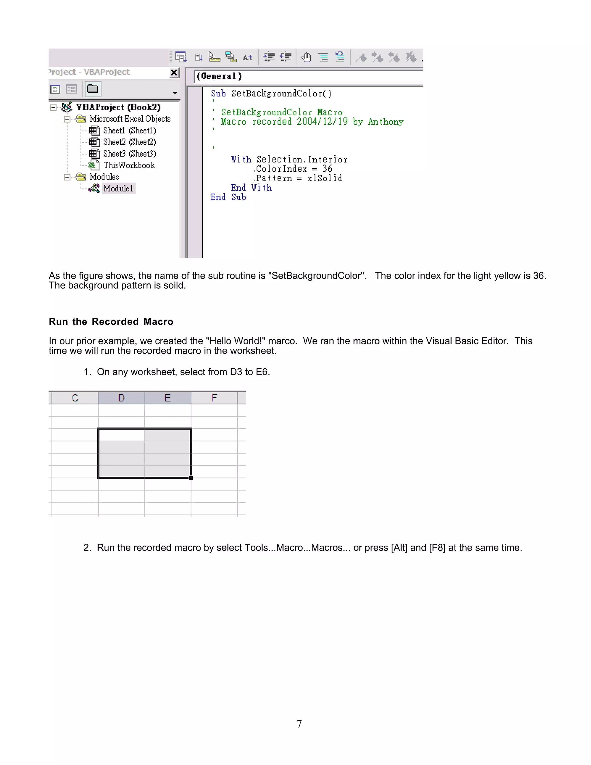 Excel Vba Basic Tutorial 1