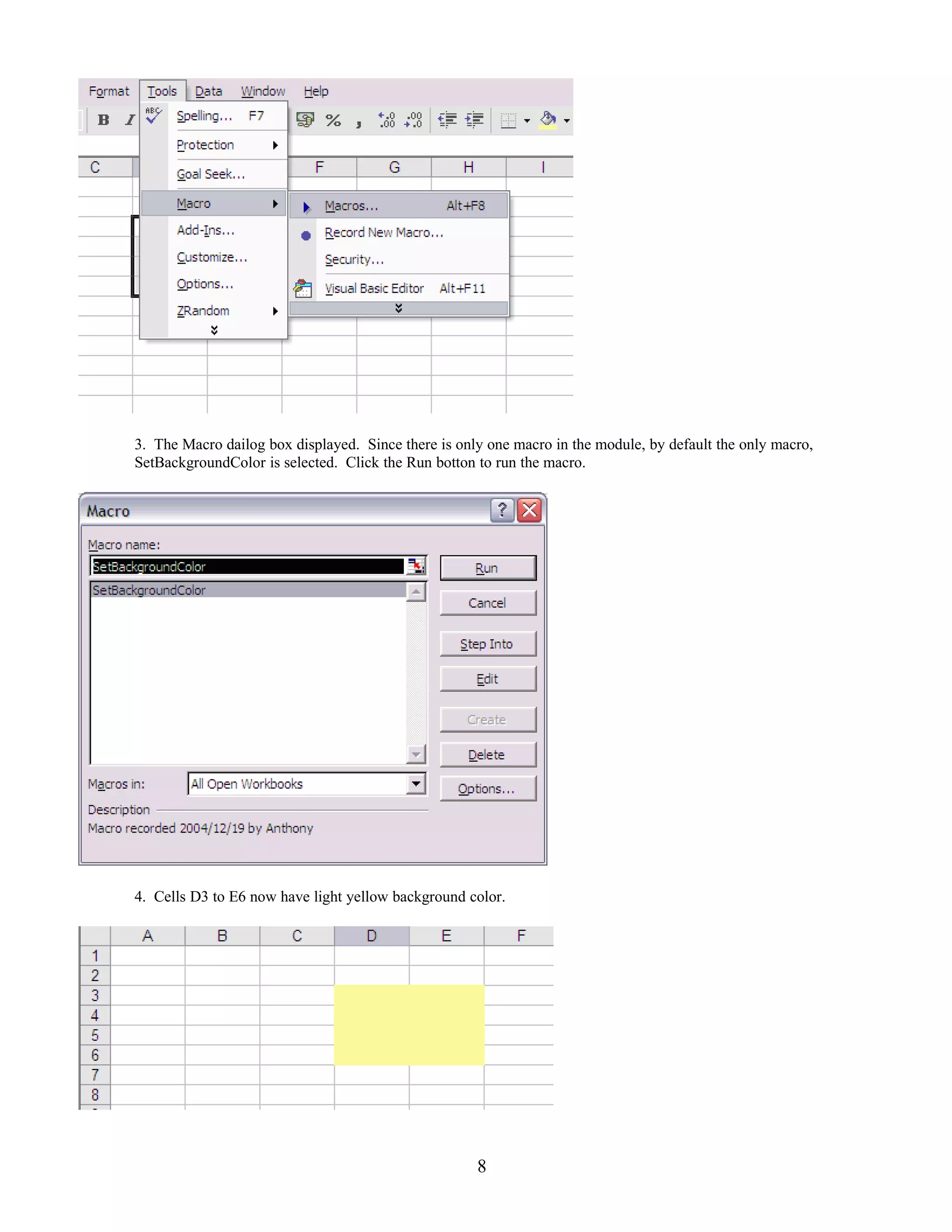 Excel Vba Basic Tutorial 1