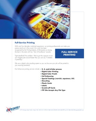 Expedite Brochure