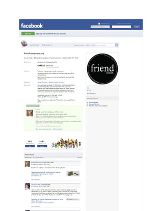 Facebook Cause Friend Campaign