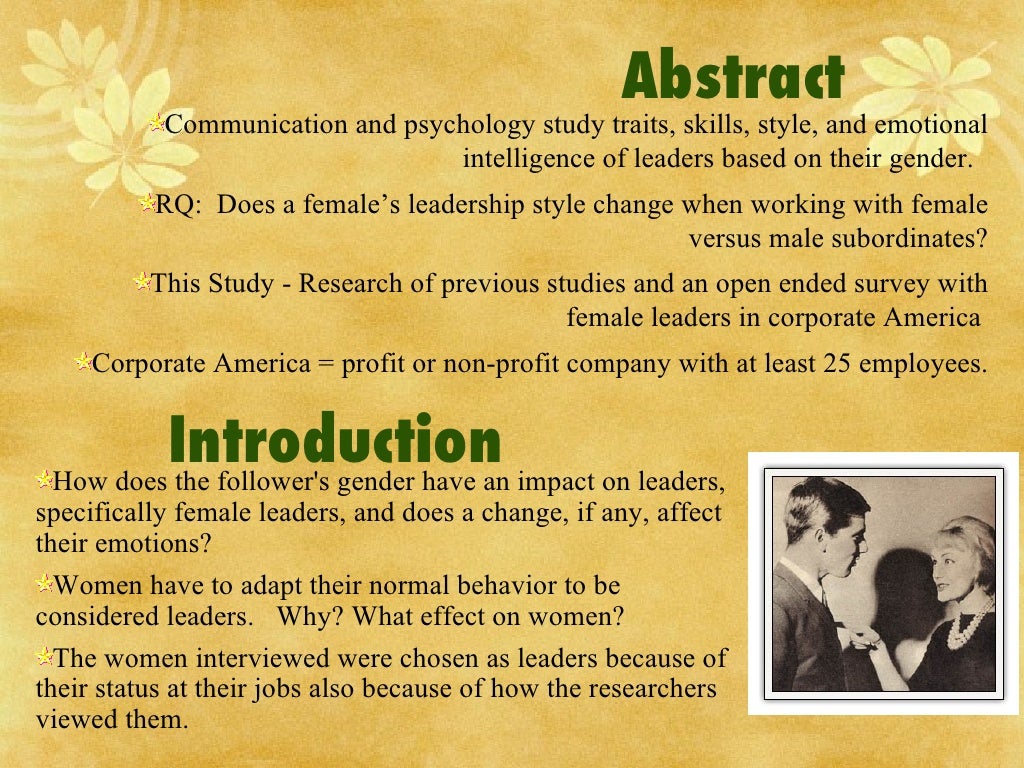 Female Leadership Ppt