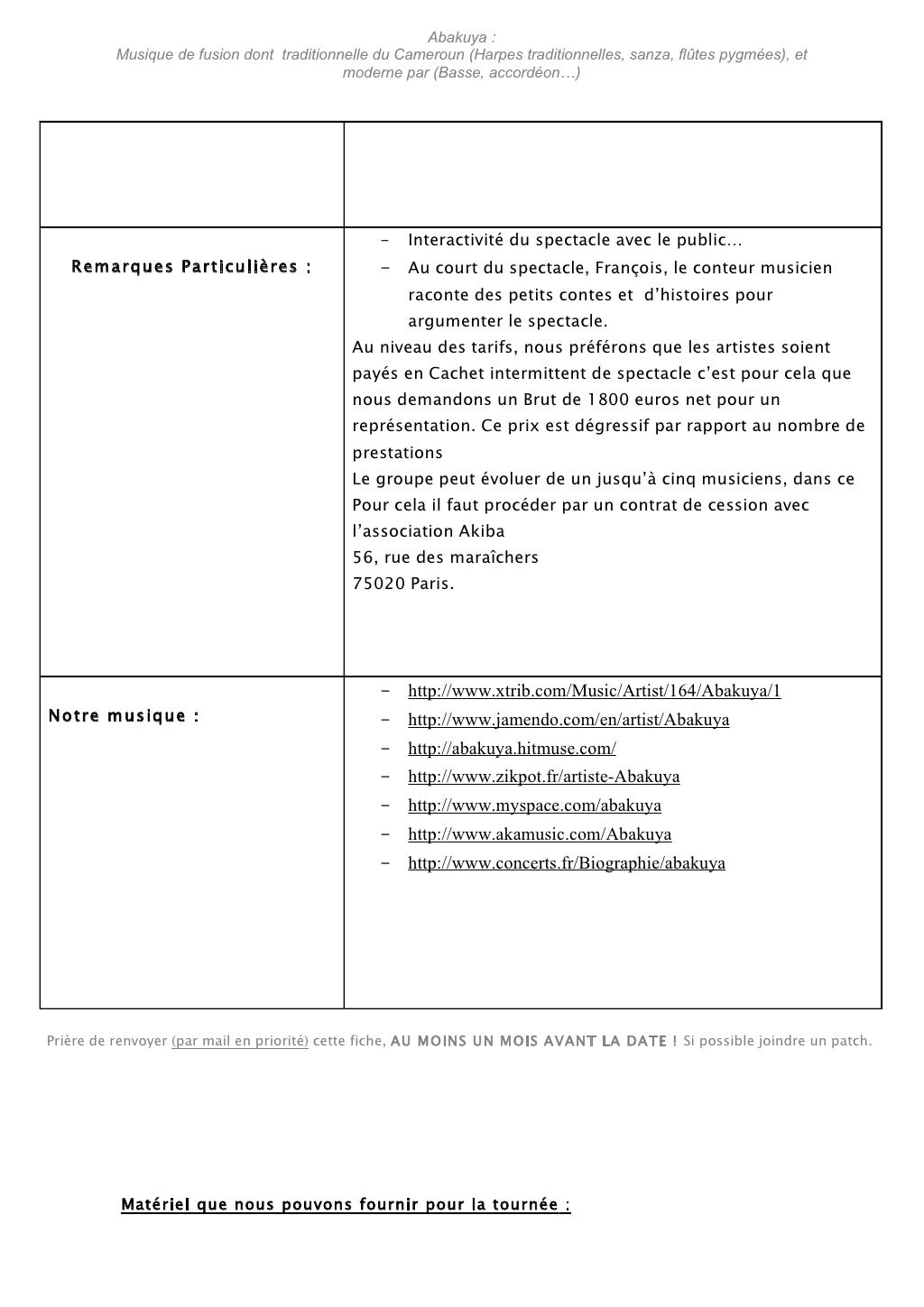 Fiche Technique Abakuya2009