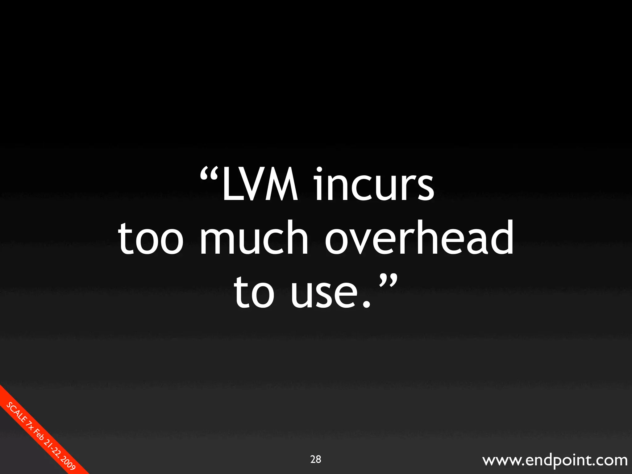 What Assumptions Make: Filesystem I/O from a database perspective