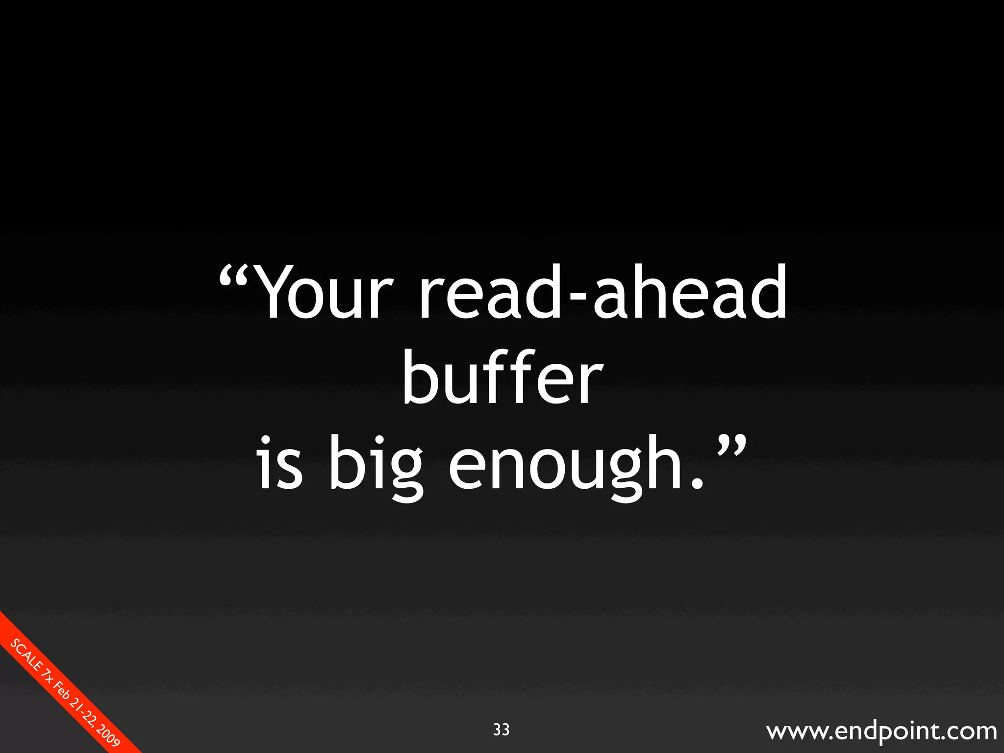 What Assumptions Make: Filesystem I/O from a database perspective