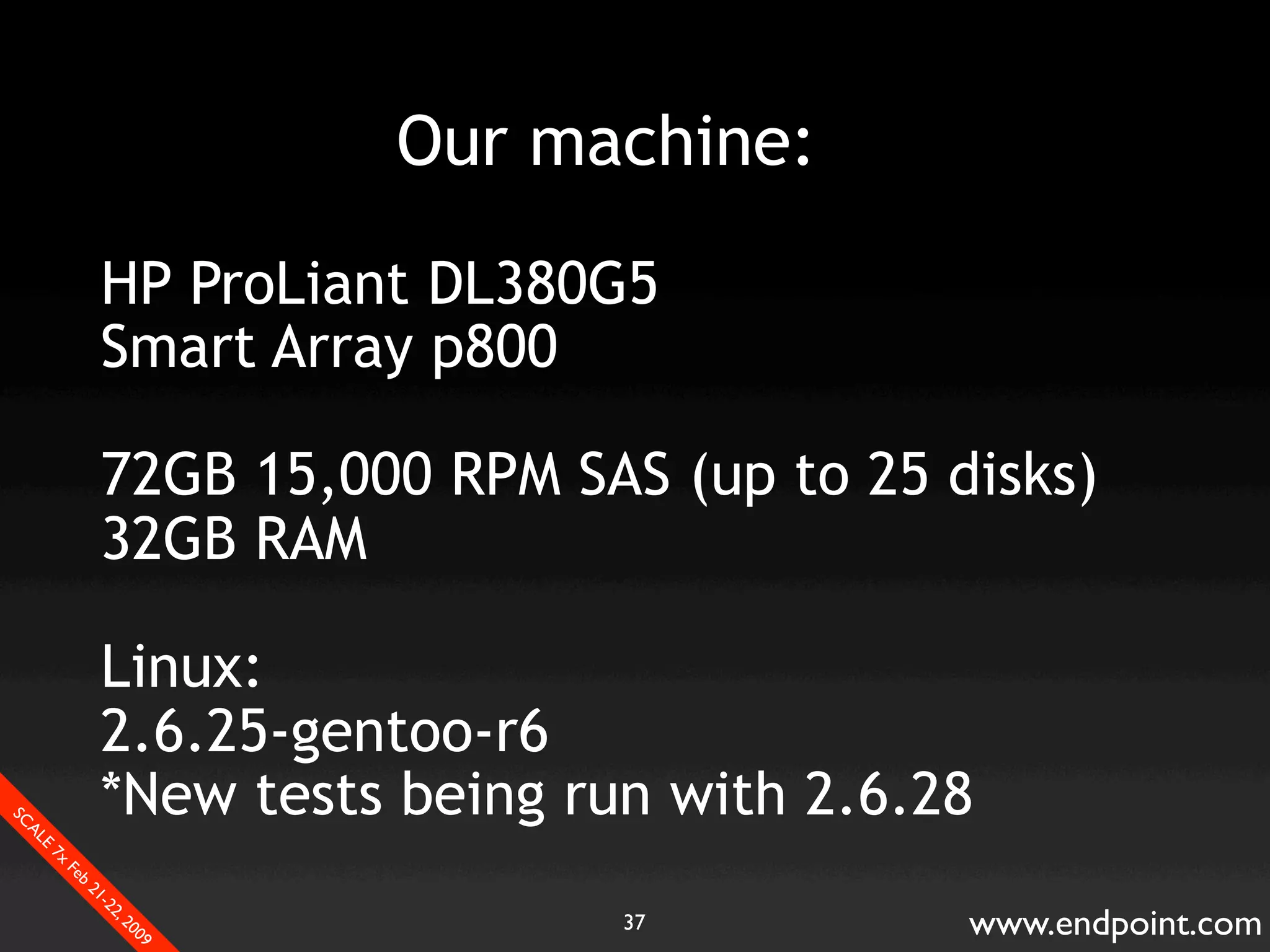 What Assumptions Make: Filesystem I/O from a database perspective