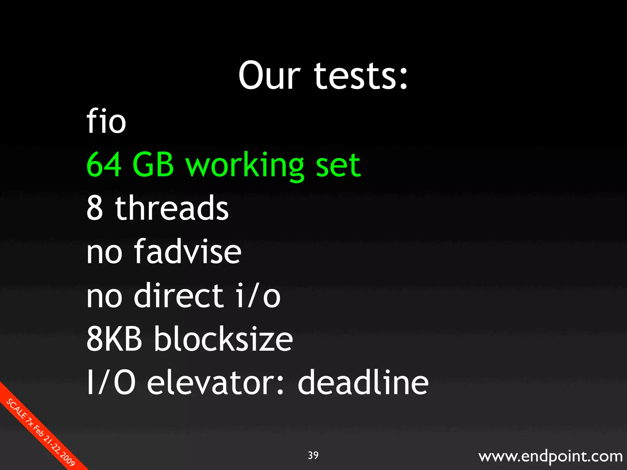 What Assumptions Make: Filesystem I/O from a database perspective