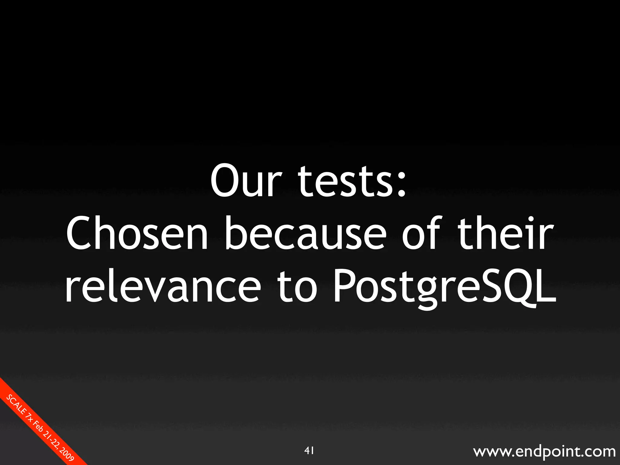 What Assumptions Make: Filesystem I/O from a database perspective