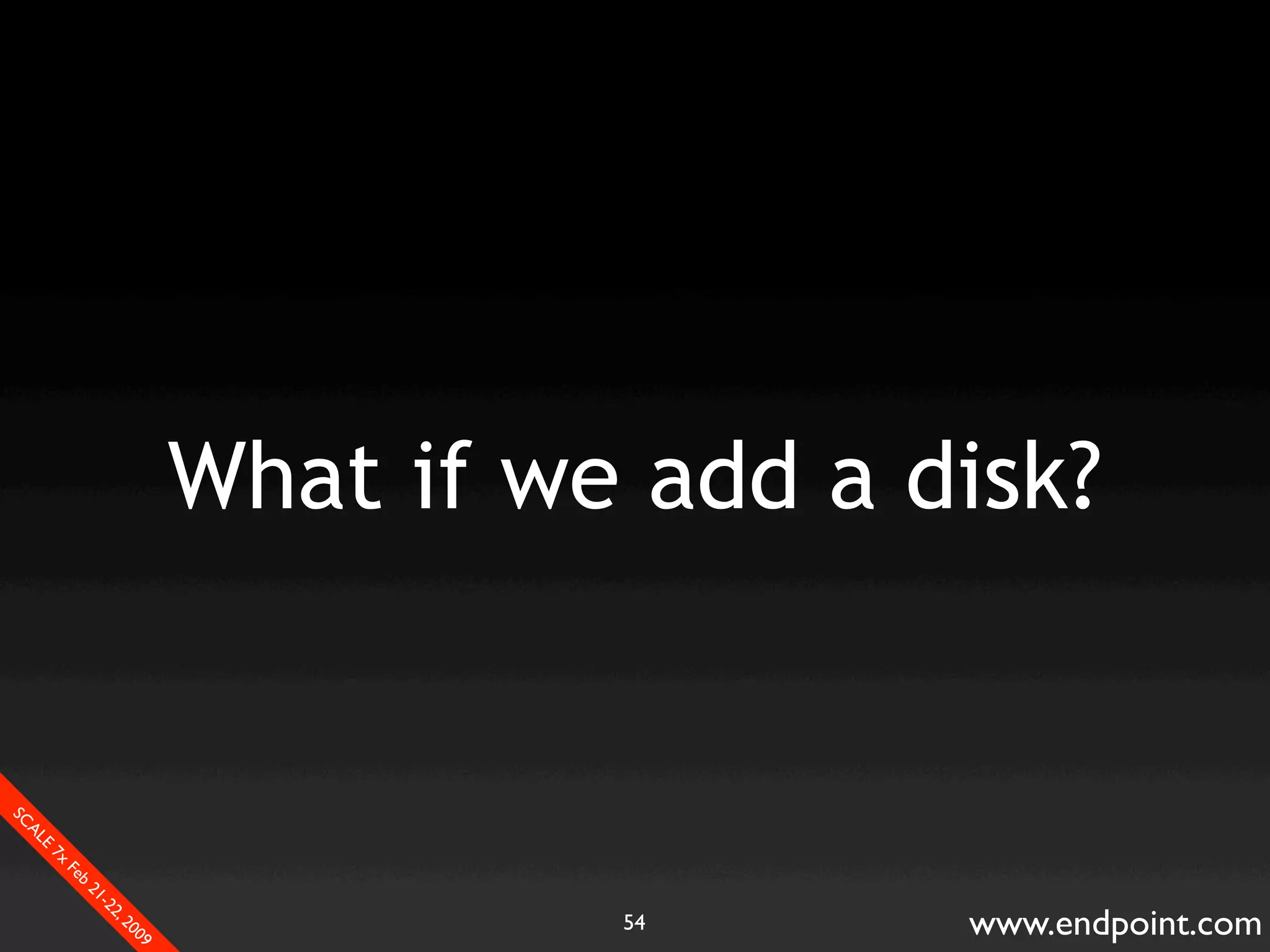 What Assumptions Make: Filesystem I/O from a database perspective