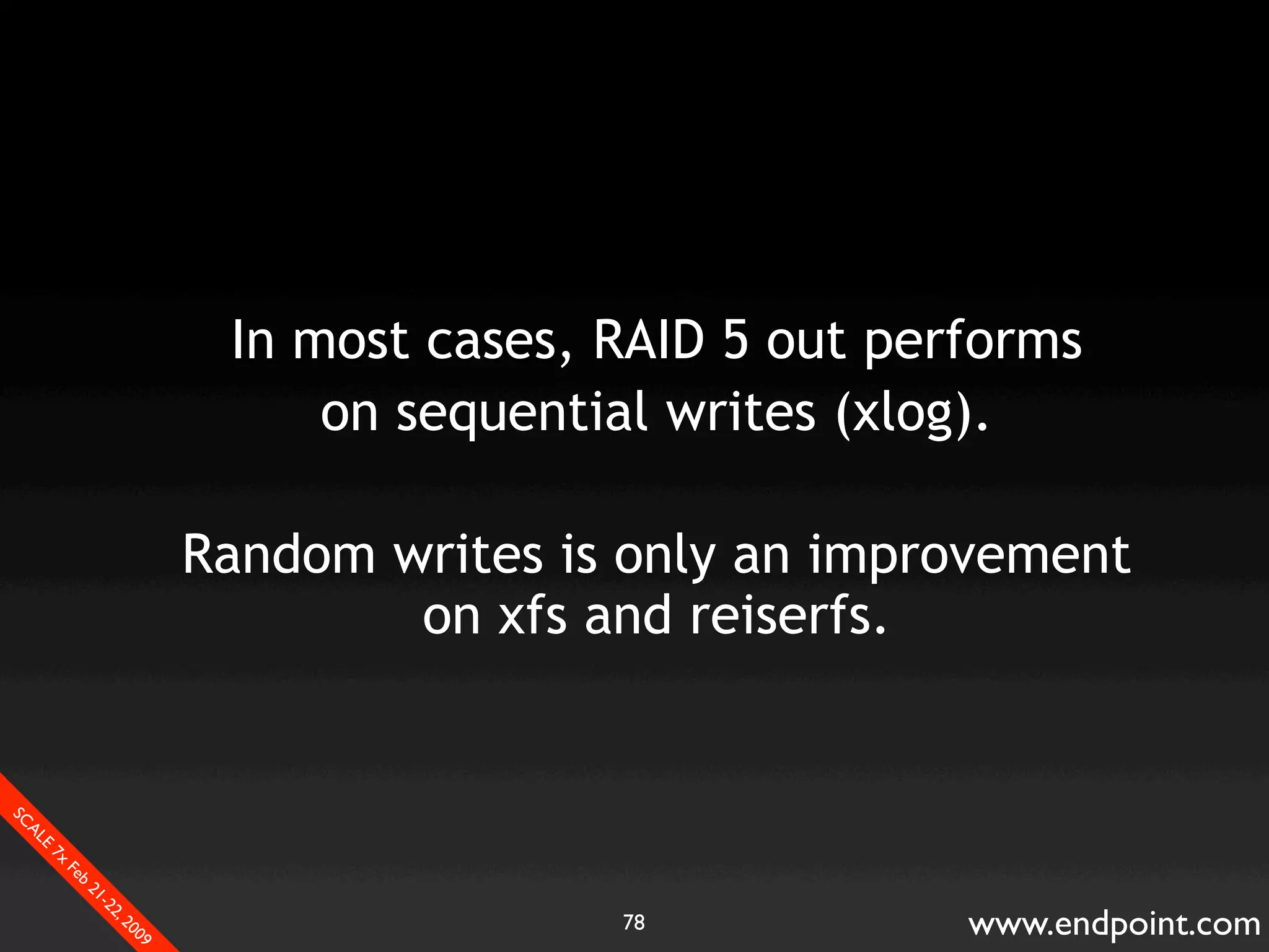 What Assumptions Make: Filesystem I/O from a database perspective