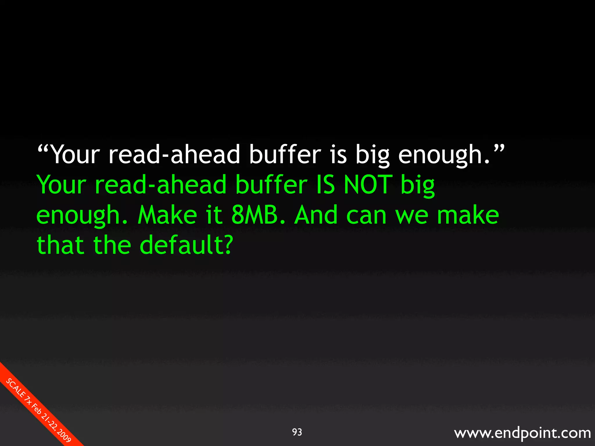 What Assumptions Make: Filesystem I/O from a database perspective