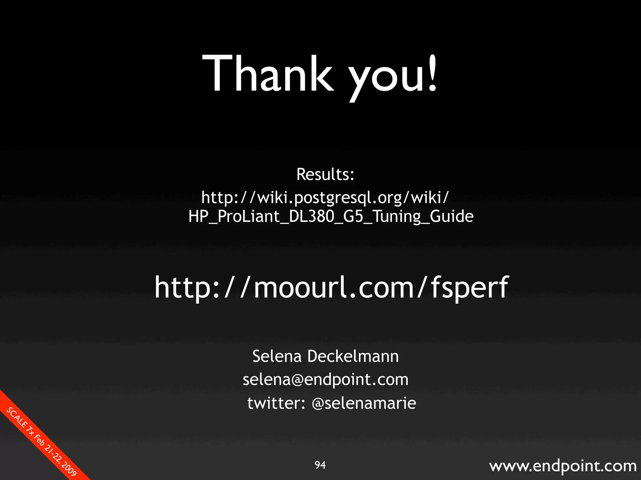 What Assumptions Make: Filesystem I/O from a database perspective