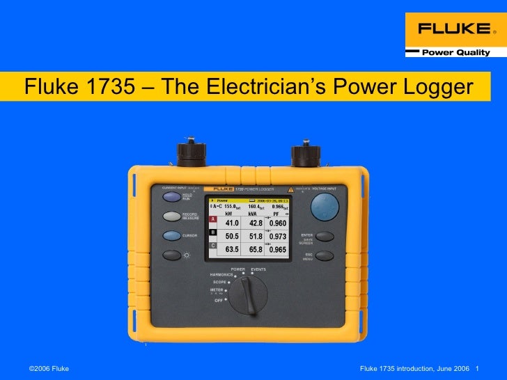 Fluke power log 27 software