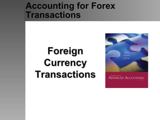 Accounting for Forex Transactions  Foreign Currency Transactions 