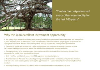 “Timber has outperformed
                                                                          every other commodity f...