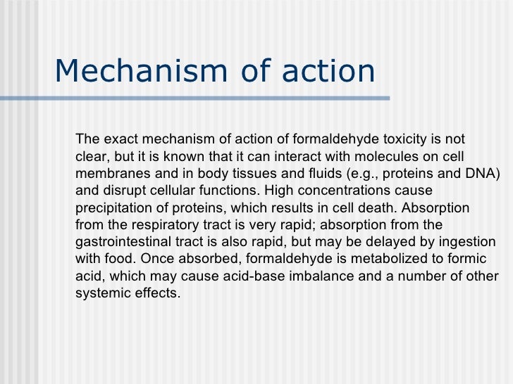 Formaldehyde Exposure in Embalmers