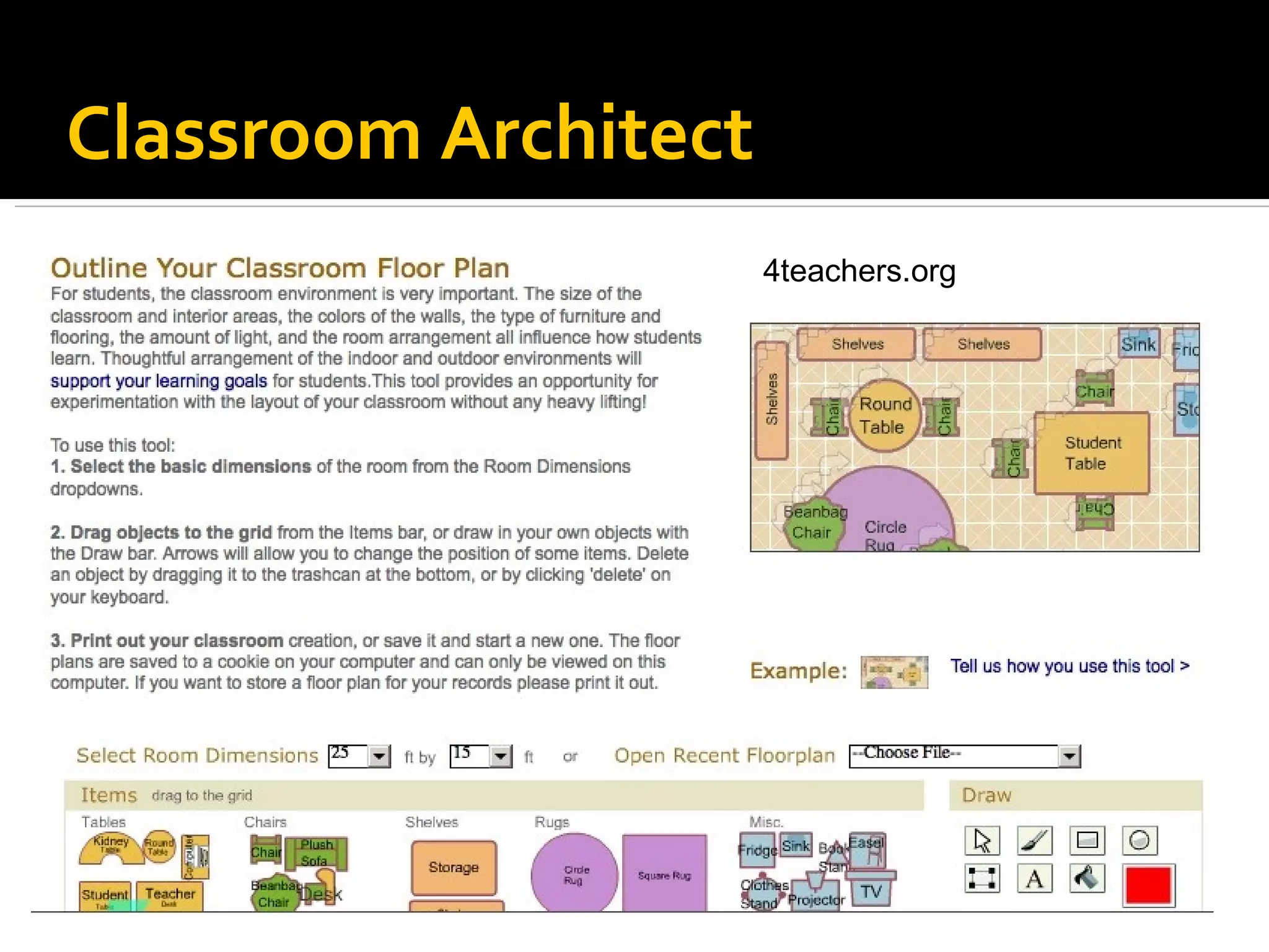 Classroom Architect 4teachers.org 