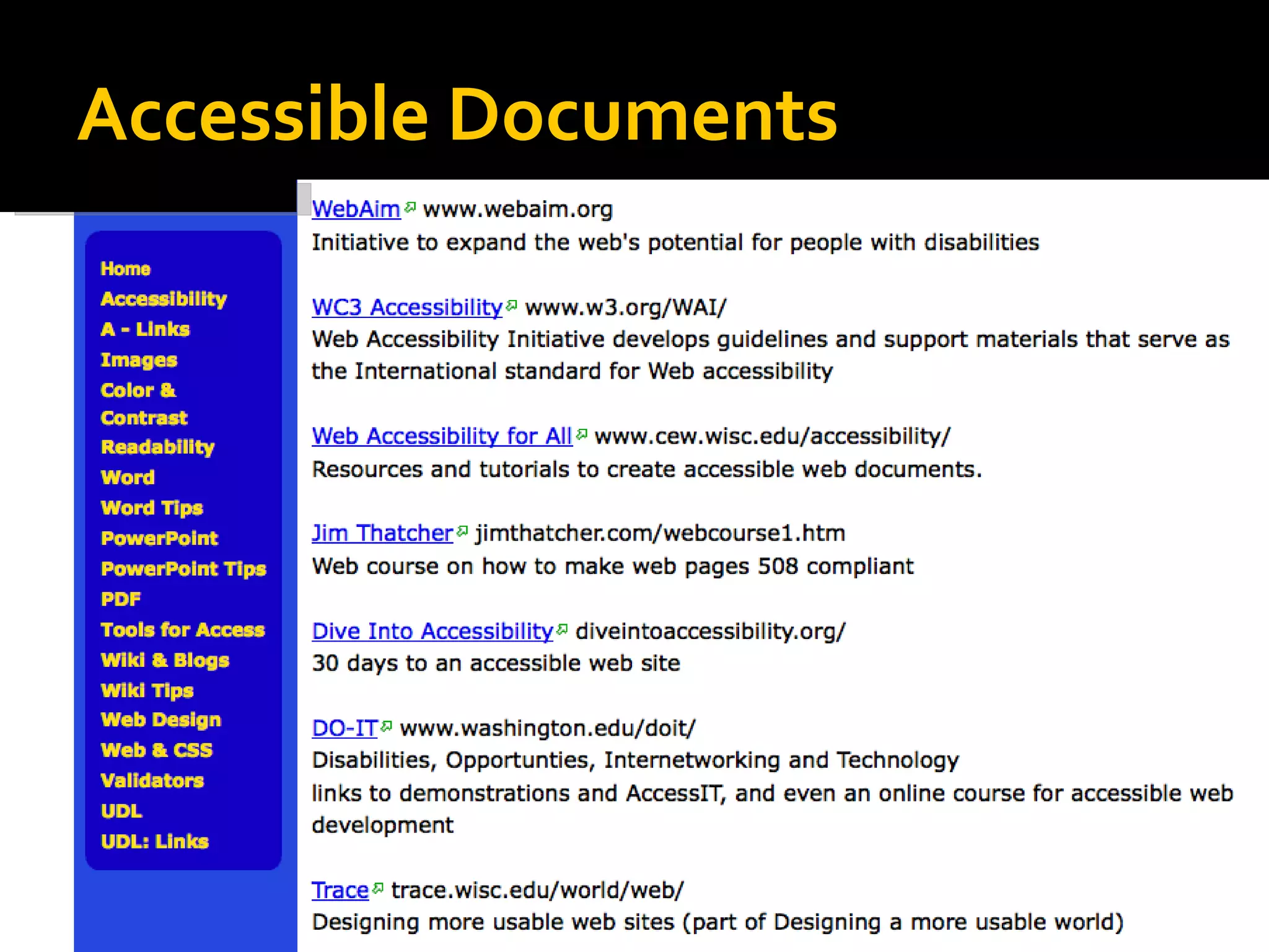 Accessible Documents 