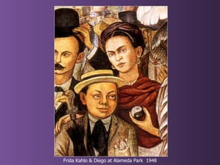 Frida Kahlo & Diego at Alameda Park  1948 