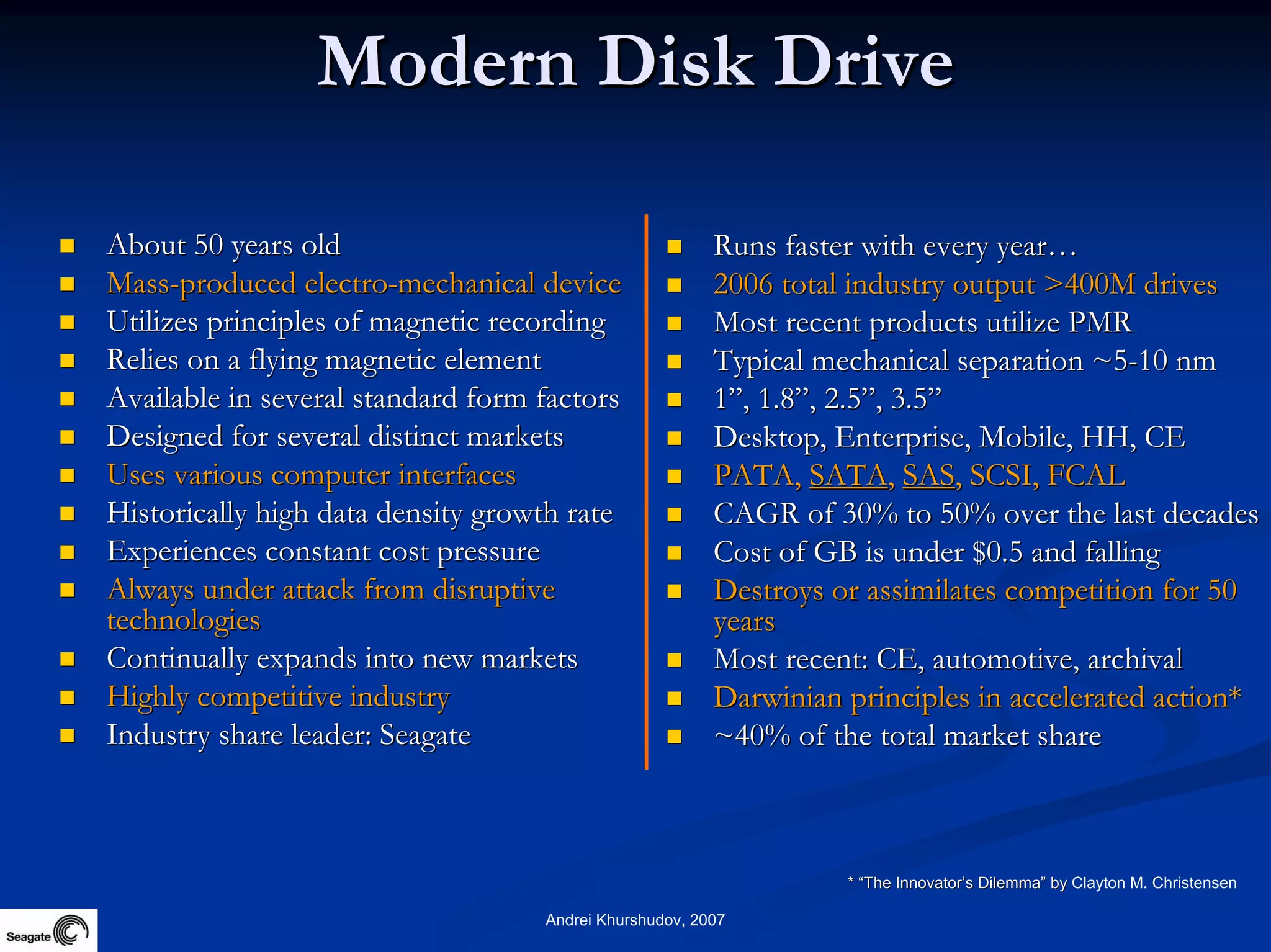Future Information Growth And Storage Device Reliability 2007