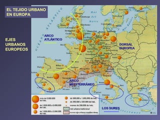 EL TEJIDO URBANO EN EUROPA EJES URBANOS EUROPEOS 