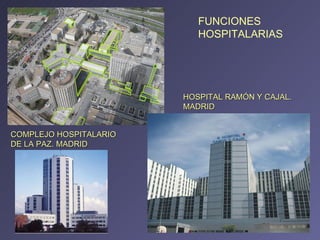 FUNCIONES HOSPITALARIAS COMPLEJO HOSPITALARIO DE LA PAZ. MADRID HOSPITAL RAMÓN Y CAJAL. MADRID 