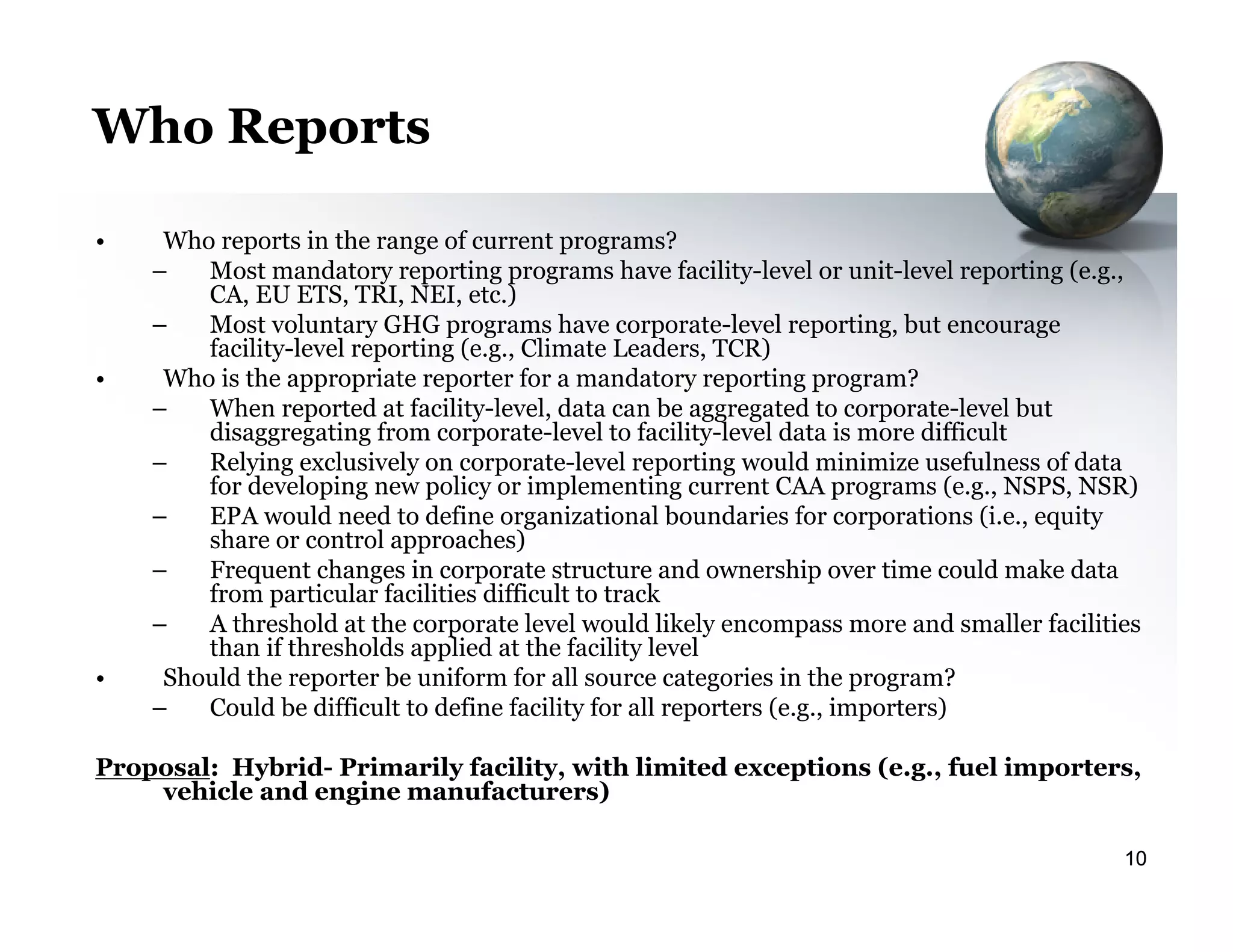 GHG Mandatory Reporting Rule Overview