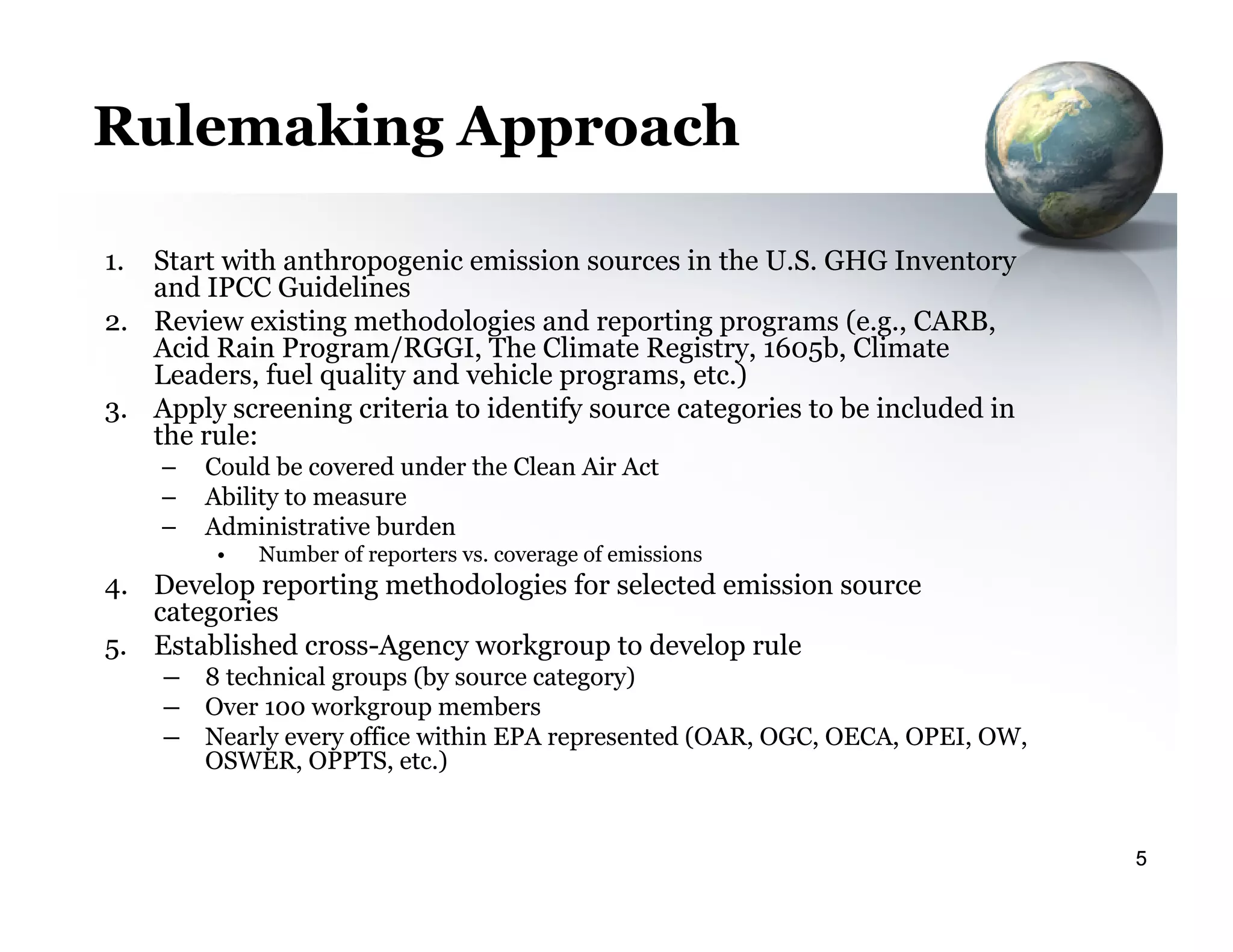 GHG Mandatory Reporting Rule Overview