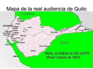 Mapa de la real audiencia de Quito 