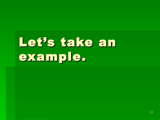 Let’s take an example. 