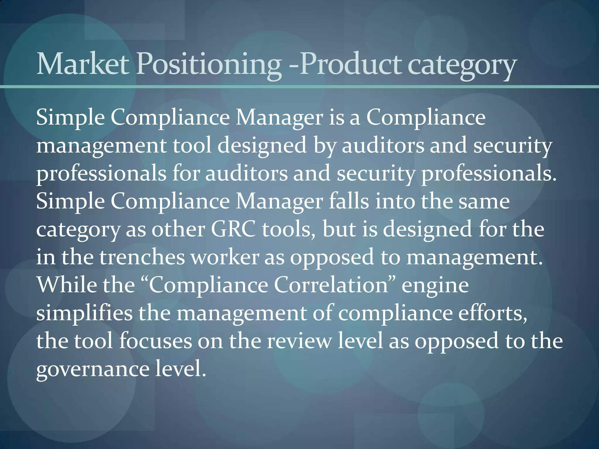 Gartner Briefing Simple Compliance Manager Nu Opus PPT