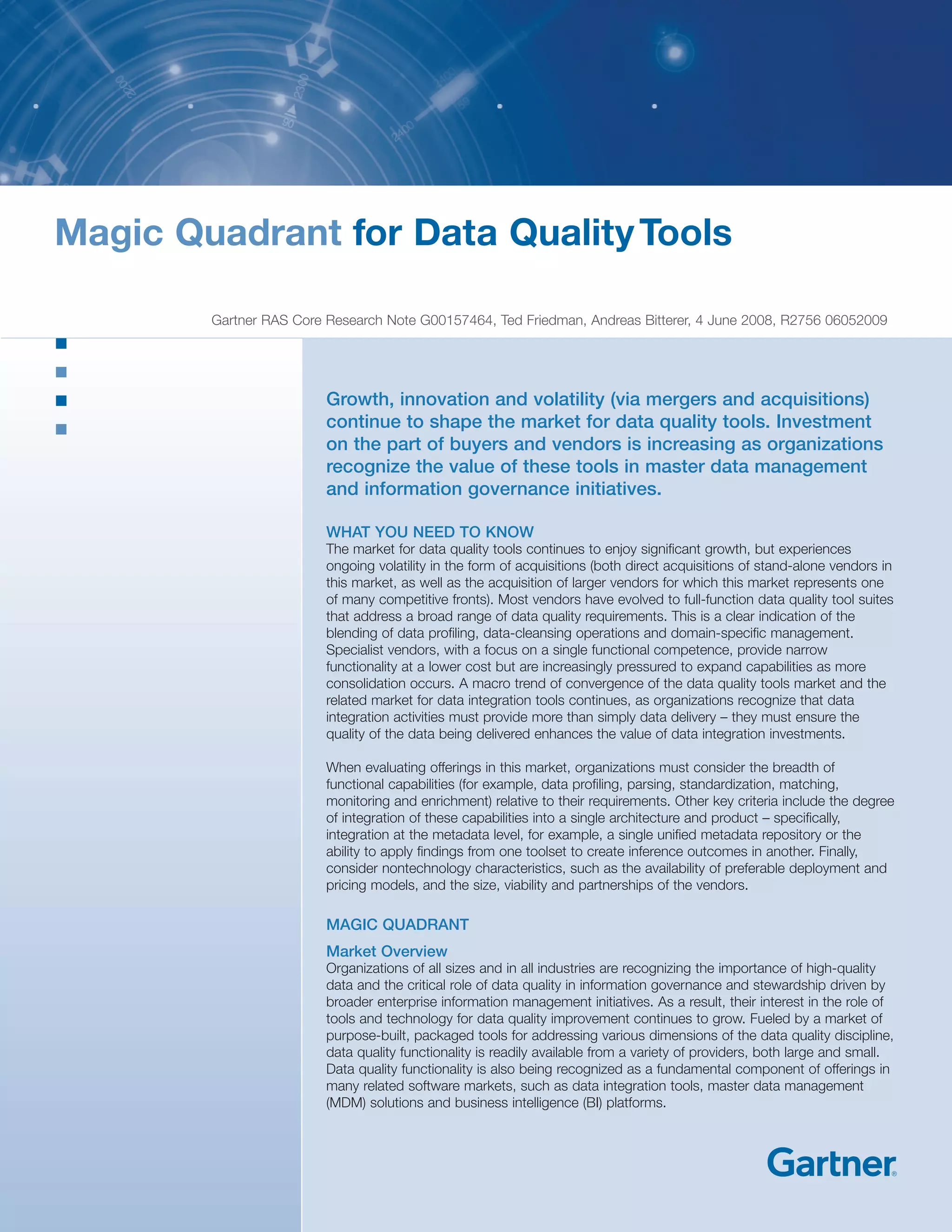 Gartner Positions Data Flux In The Leaders Quadrant Of The Magic