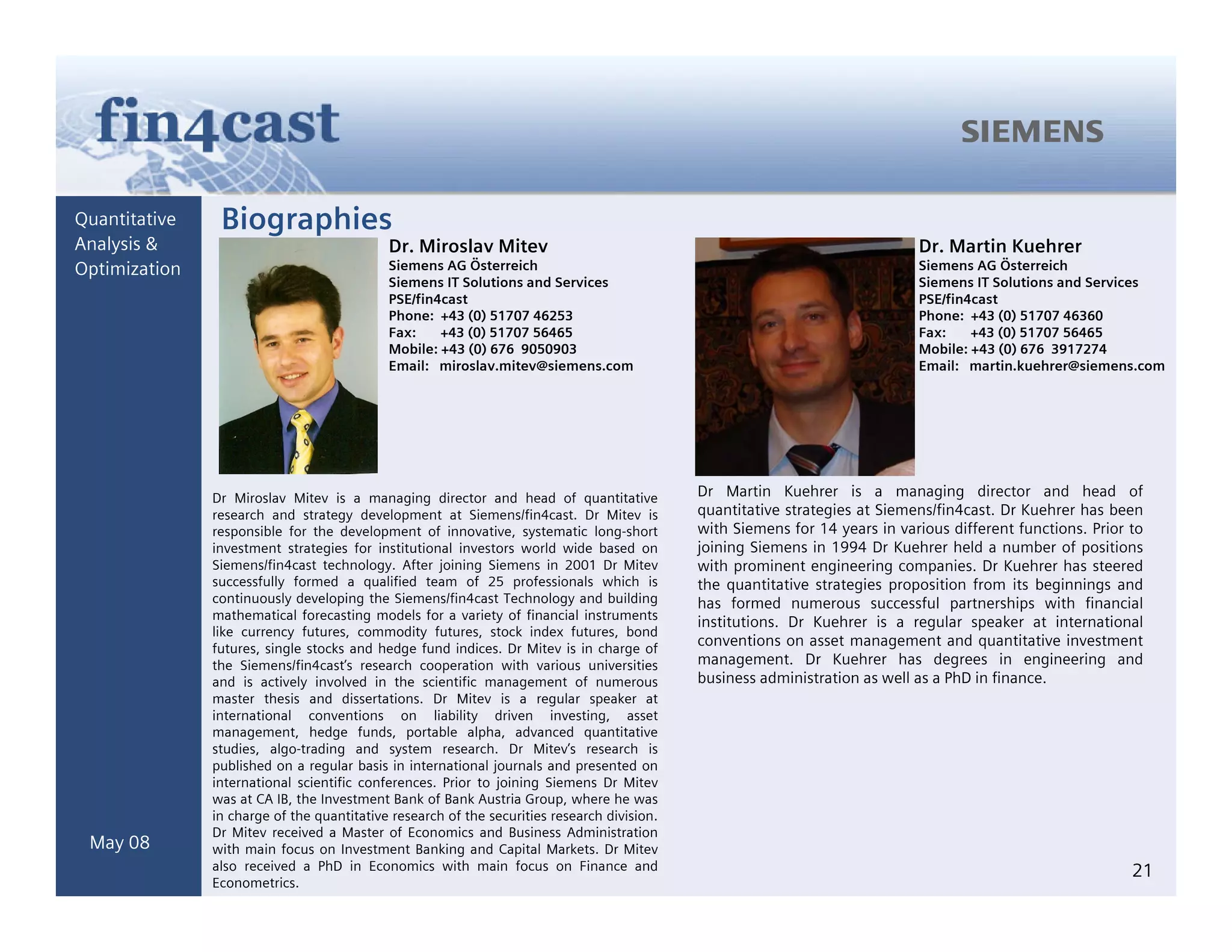 Generating Alpha Based On Forecasts Integrated Active Asset Management Mitev Kuehrer