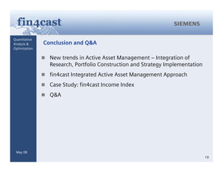 Generating Alpha Based On Forecasts Integrated Active Asset Management Mitev Kuehrer