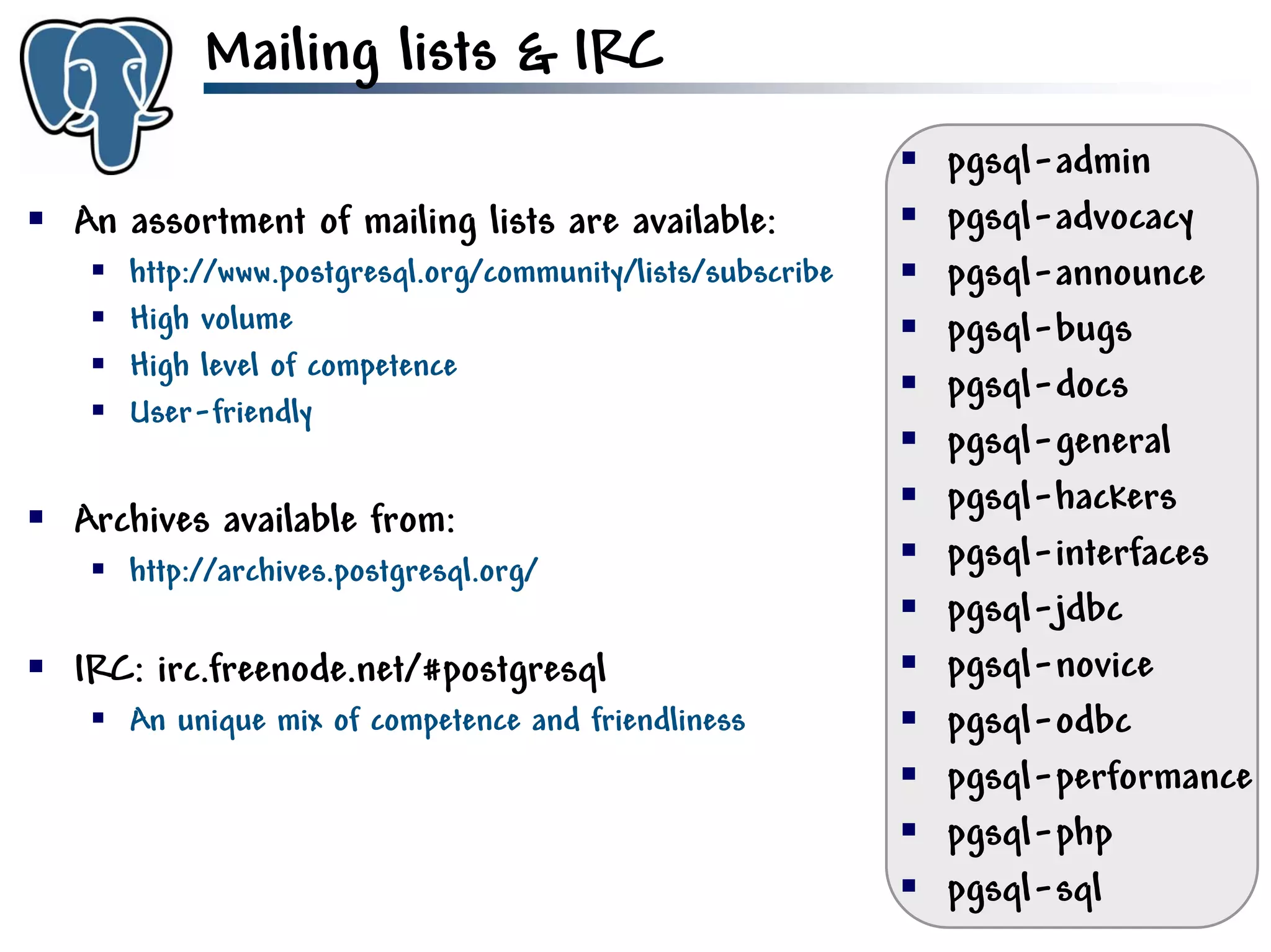 Get to know PostgreSQL!